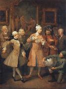 William Hogarth The morning reception oil